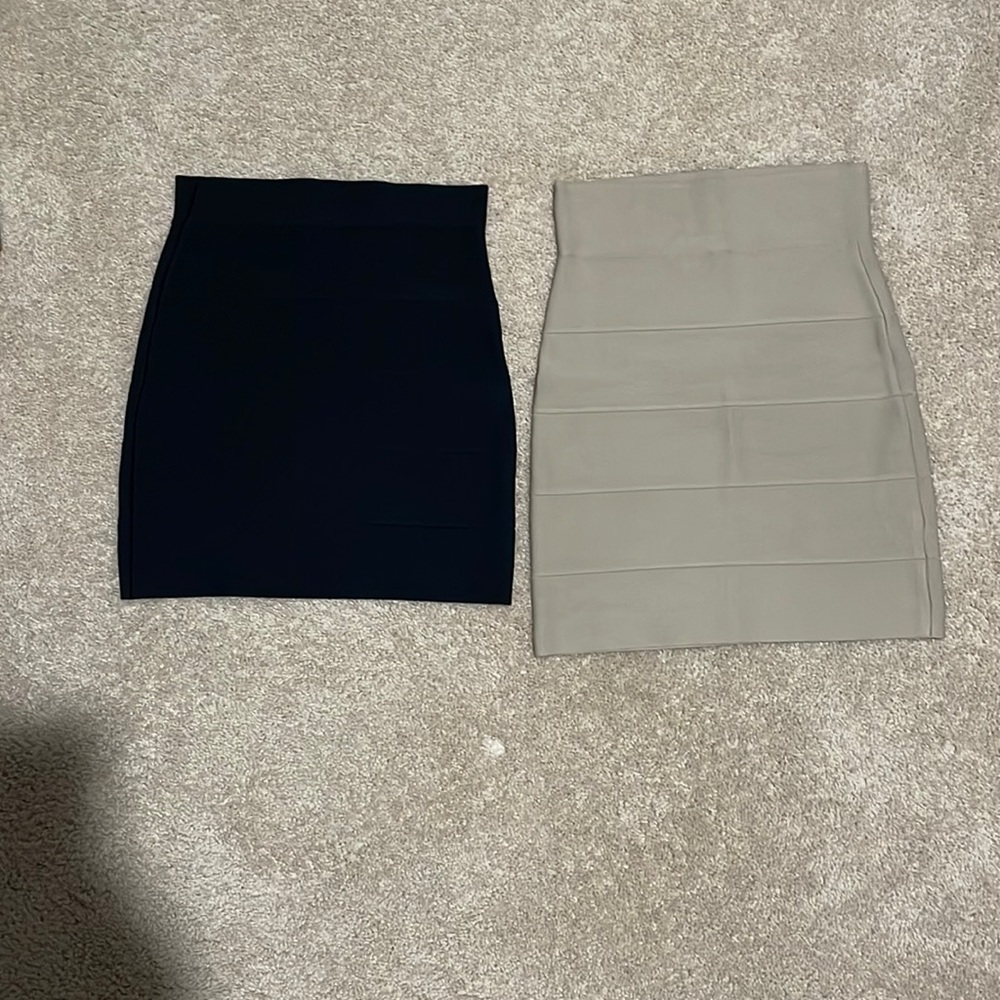 BCBG Bandage Skirts Nude & Black